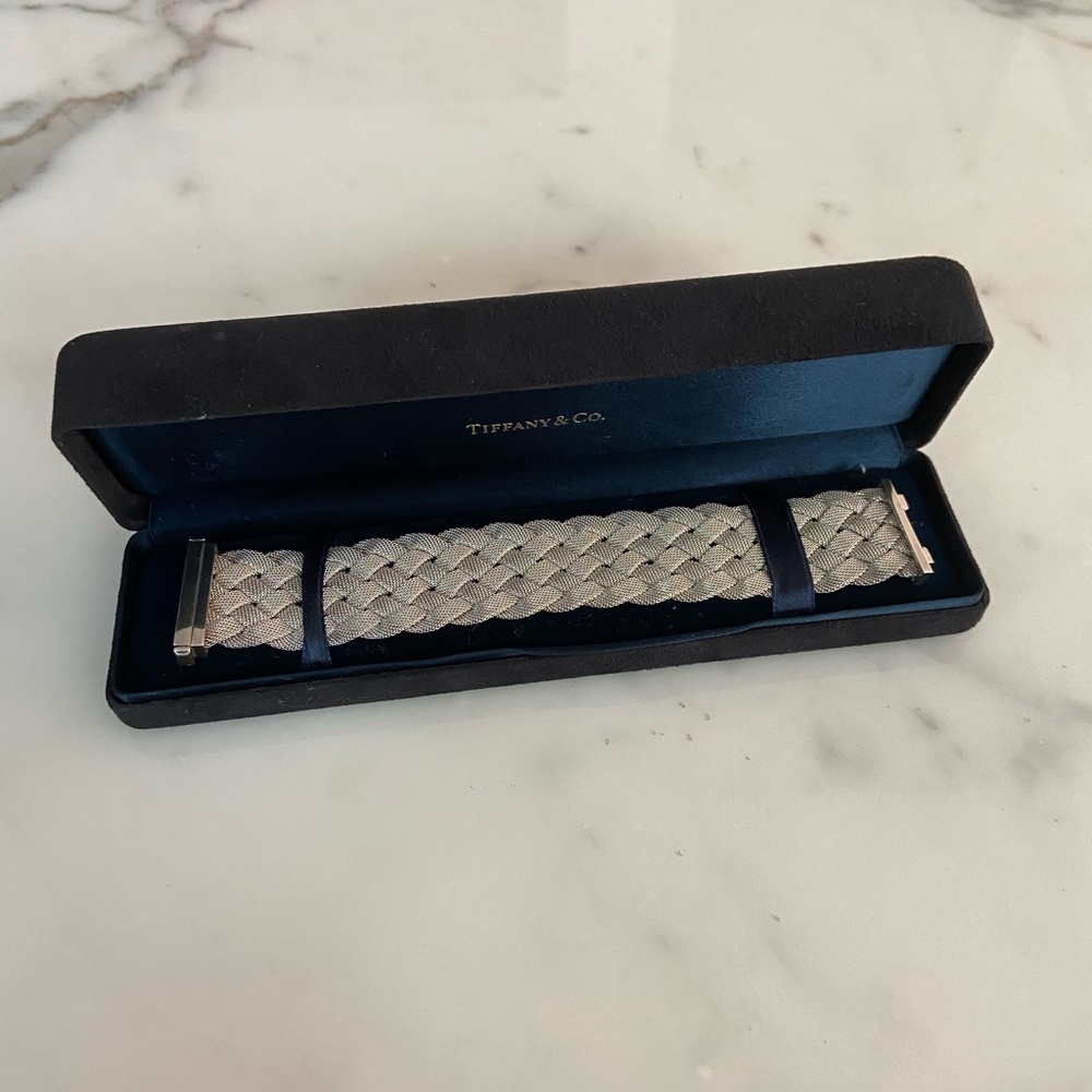 Tiffany Sterling Silver Braided Somerset Bracelet